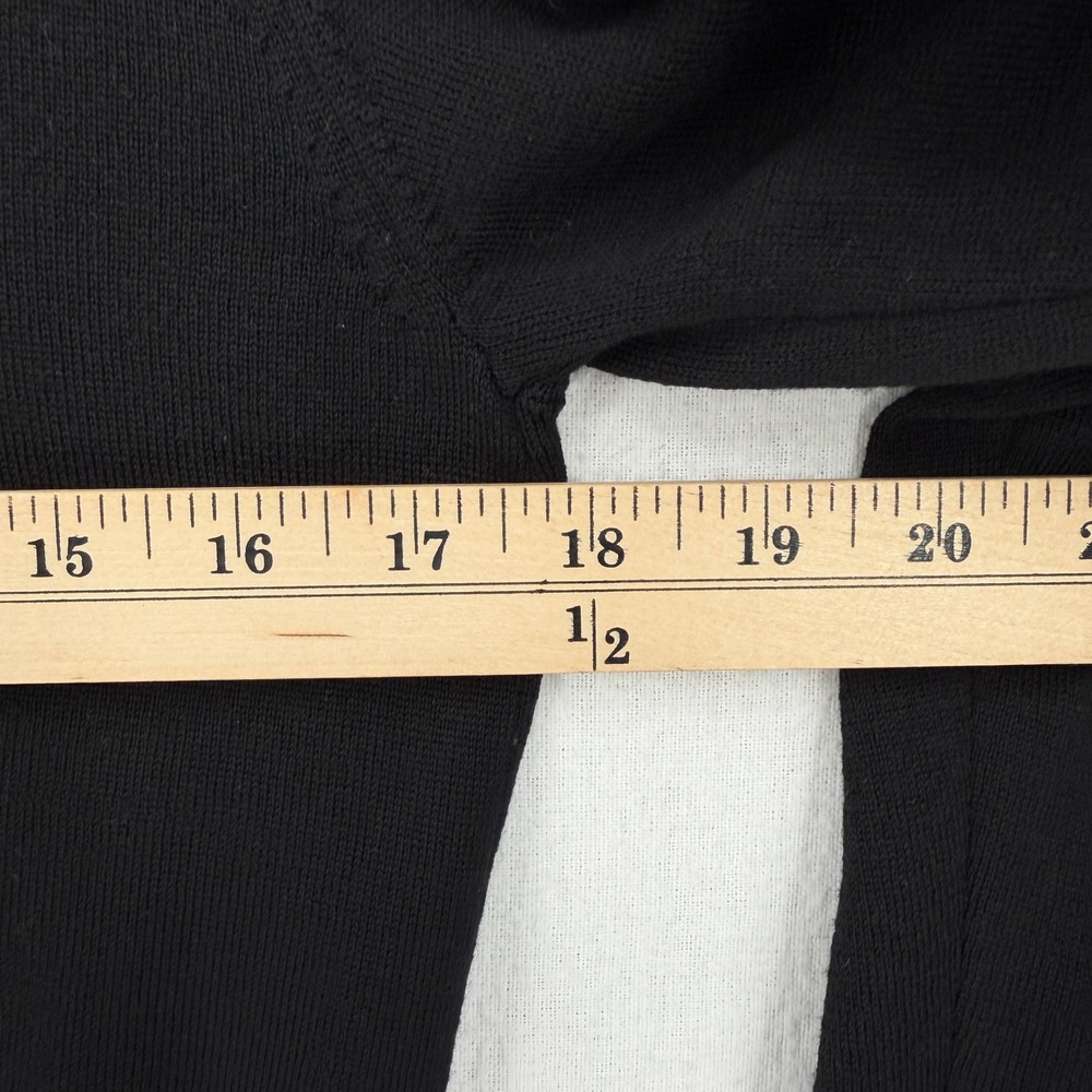 Uniqlo Polo Sweater Women Extra Small Black Wool Long Sleeve Knit Top - Picture 4 of 13